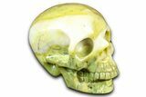 Realistic Yellow Turquoise Jasper Skull - Magnetic #382206-1